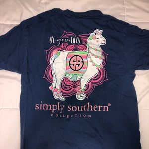 Navy Blue Simply Southern Llama Shirt